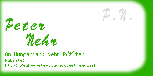 peter nehr business card